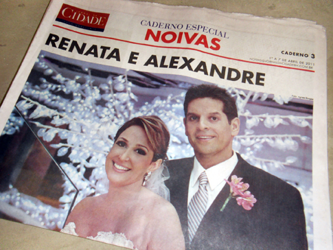 Notícias da Cidade . Casamento de Renata e Alexandre